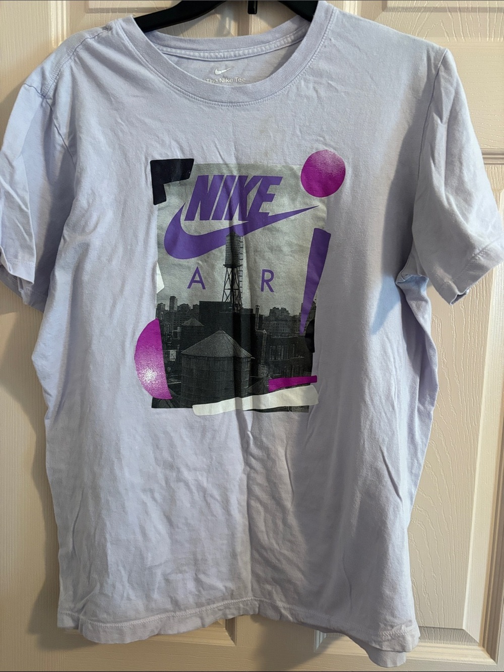 Nike Graphic Tee in Light Lavender with Purple Accents
